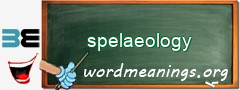 WordMeaning blackboard for spelaeology